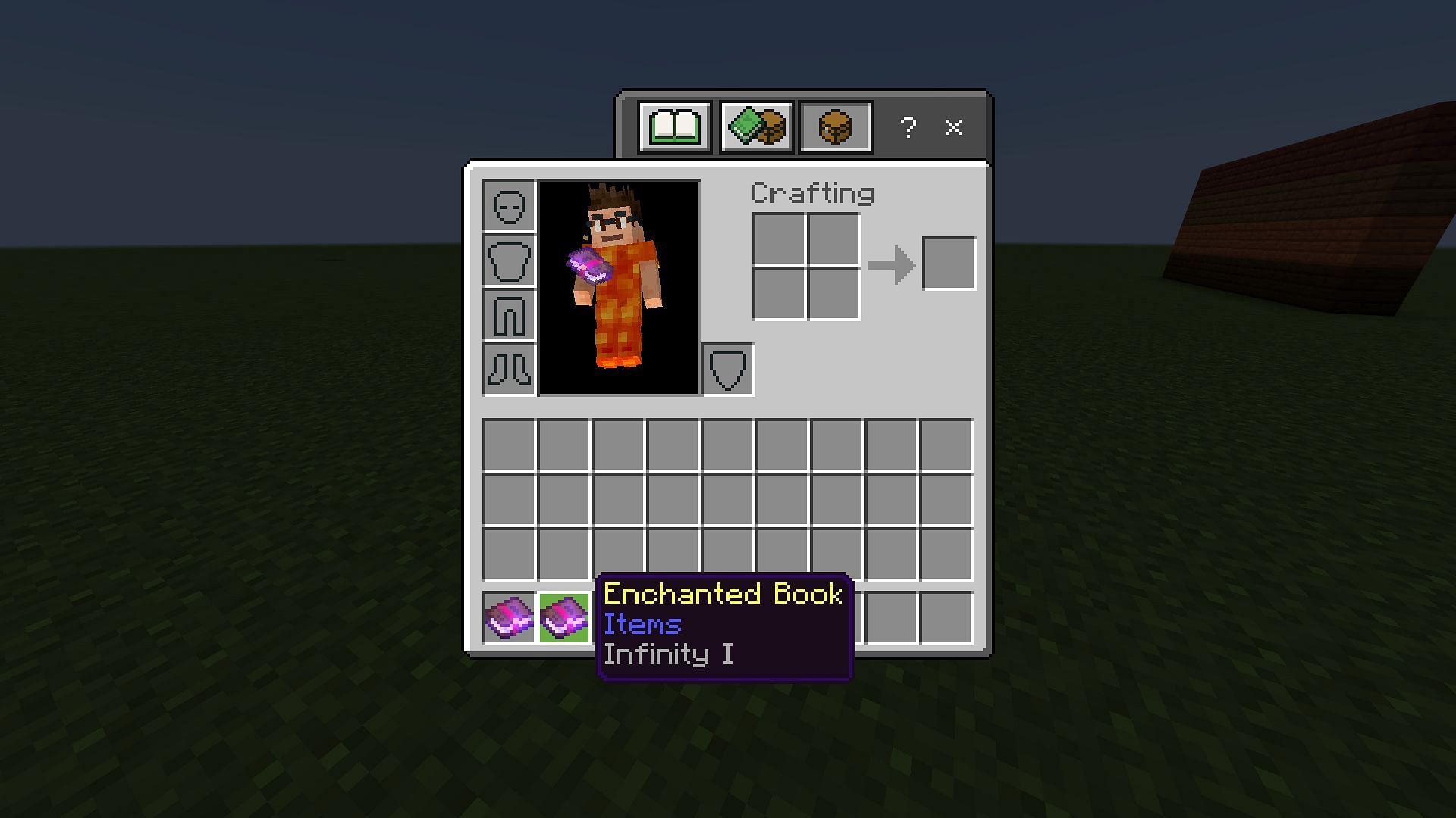 Infinity enchantment allows players to shoot infinite arrows in Minecraft (Image via Mojang)