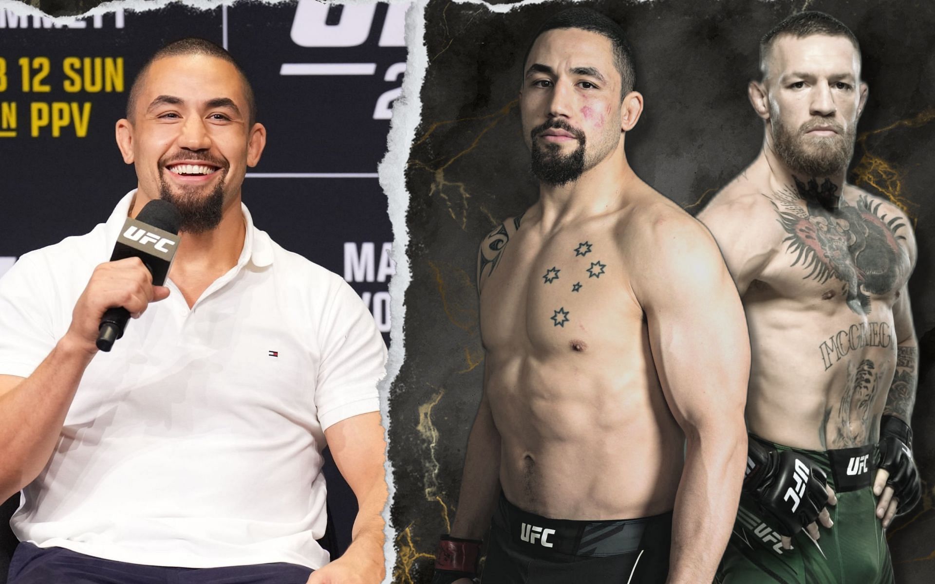 Robert Whittaker laughs off a potential fight against Conor McGregor at welterweight. [Image credits: Getty Images.]