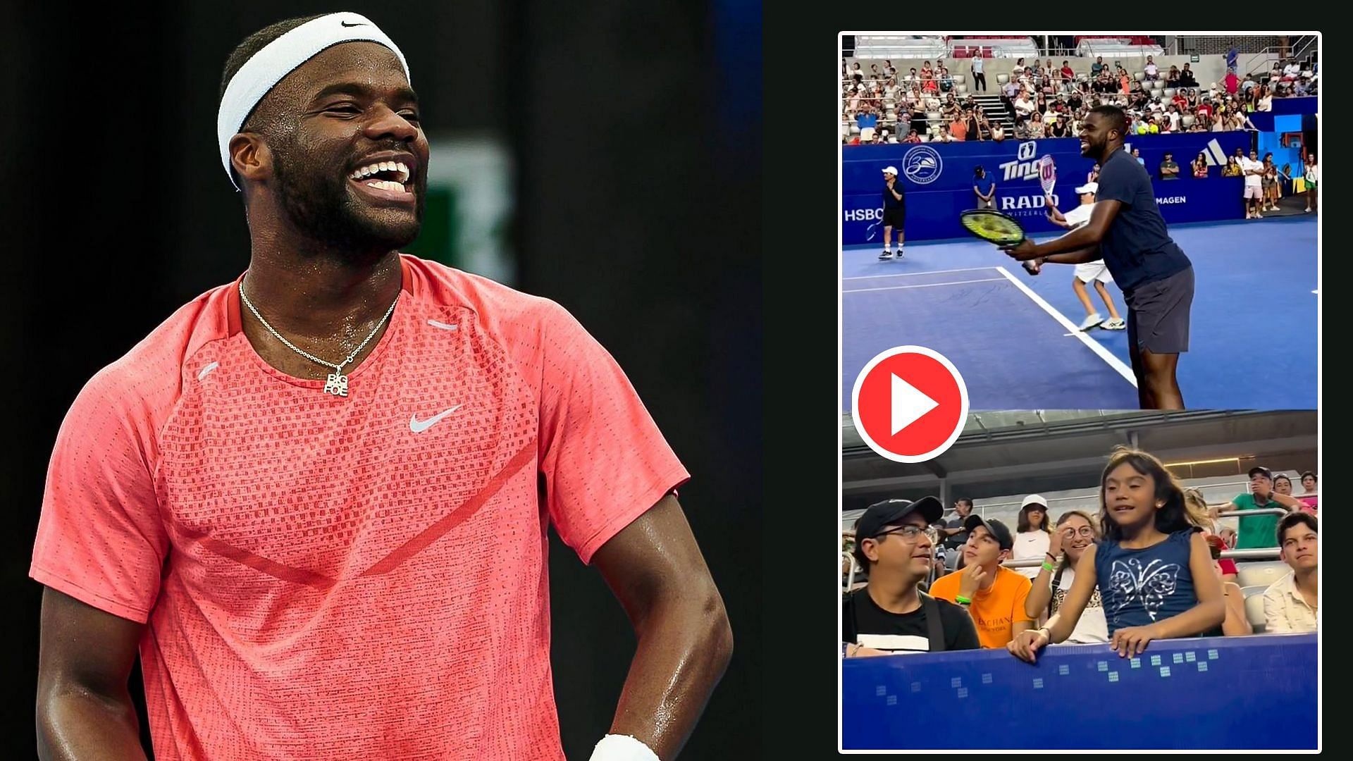 A little girl make Frances Tiafoe