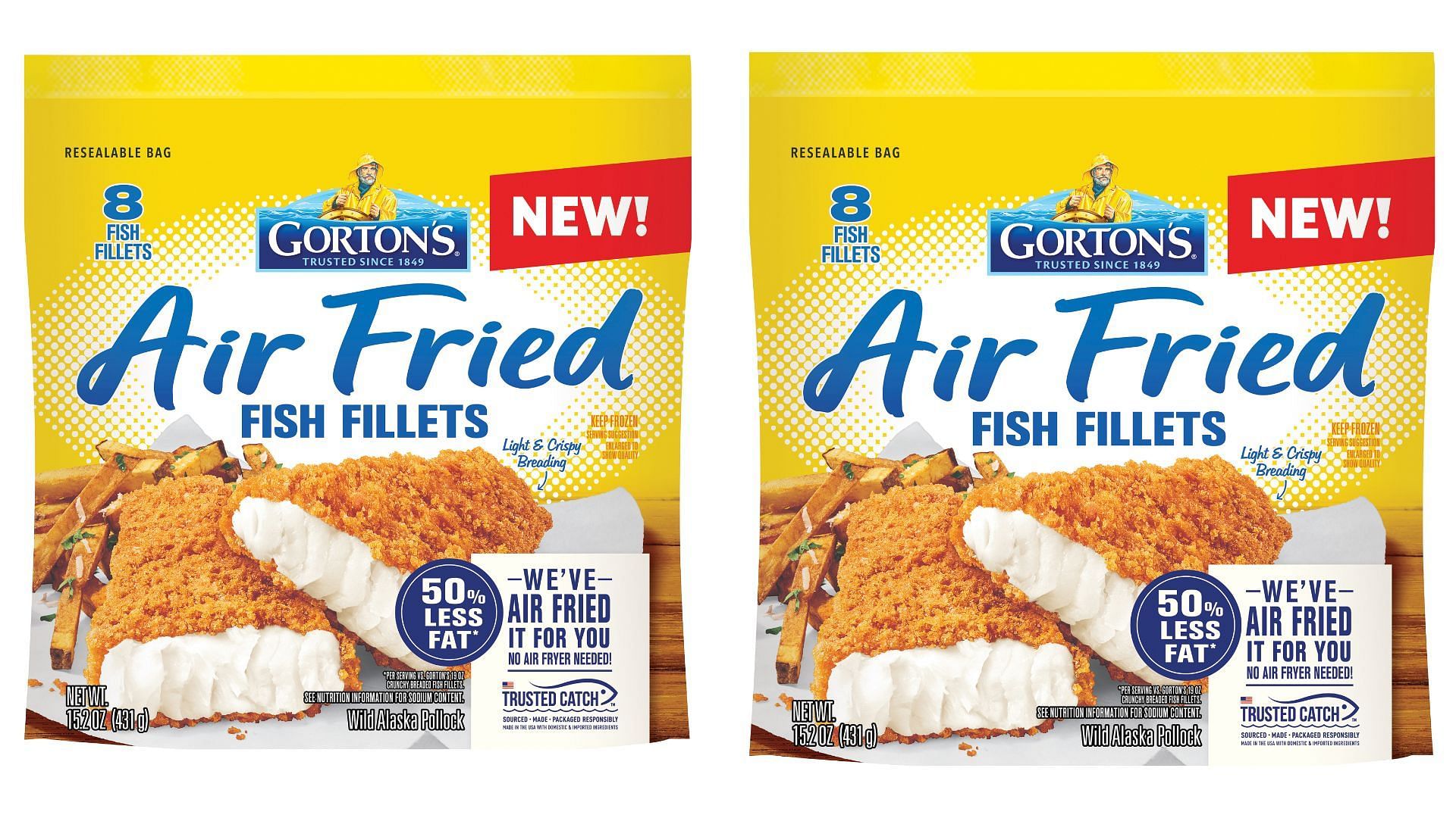 Gorton&rsquo;s Air Fried Fish Filets have 50% less fat (Image via Gorton&rsquo;s Seafood)
