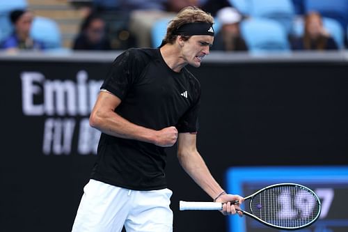 Alexander Zverev in action at the 2023 Australian Open.