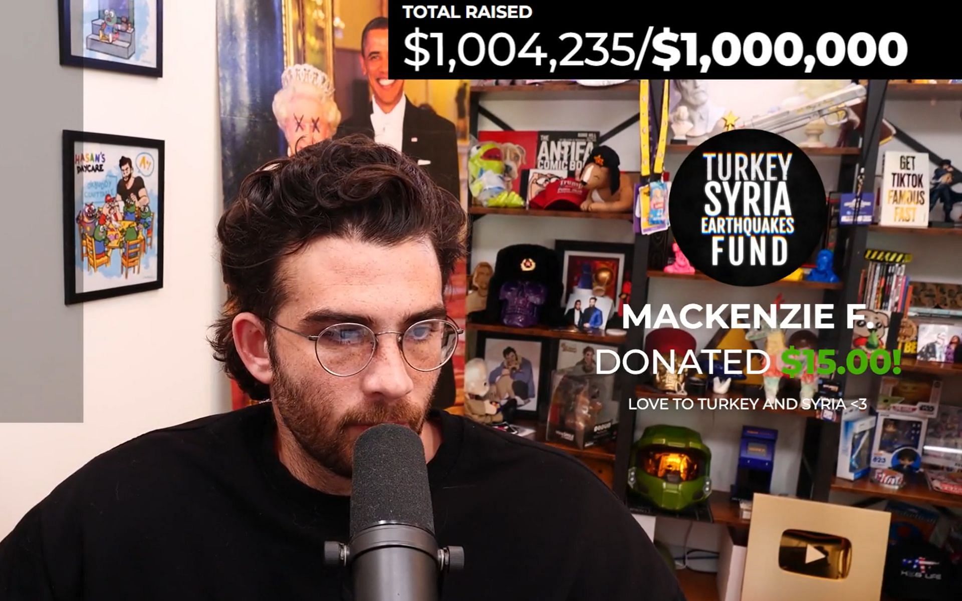 HasanAbi helped raise over $1,000,000 for the Turkey-Syria Earthquake Relief (Image via HasanAbi/Twitch)