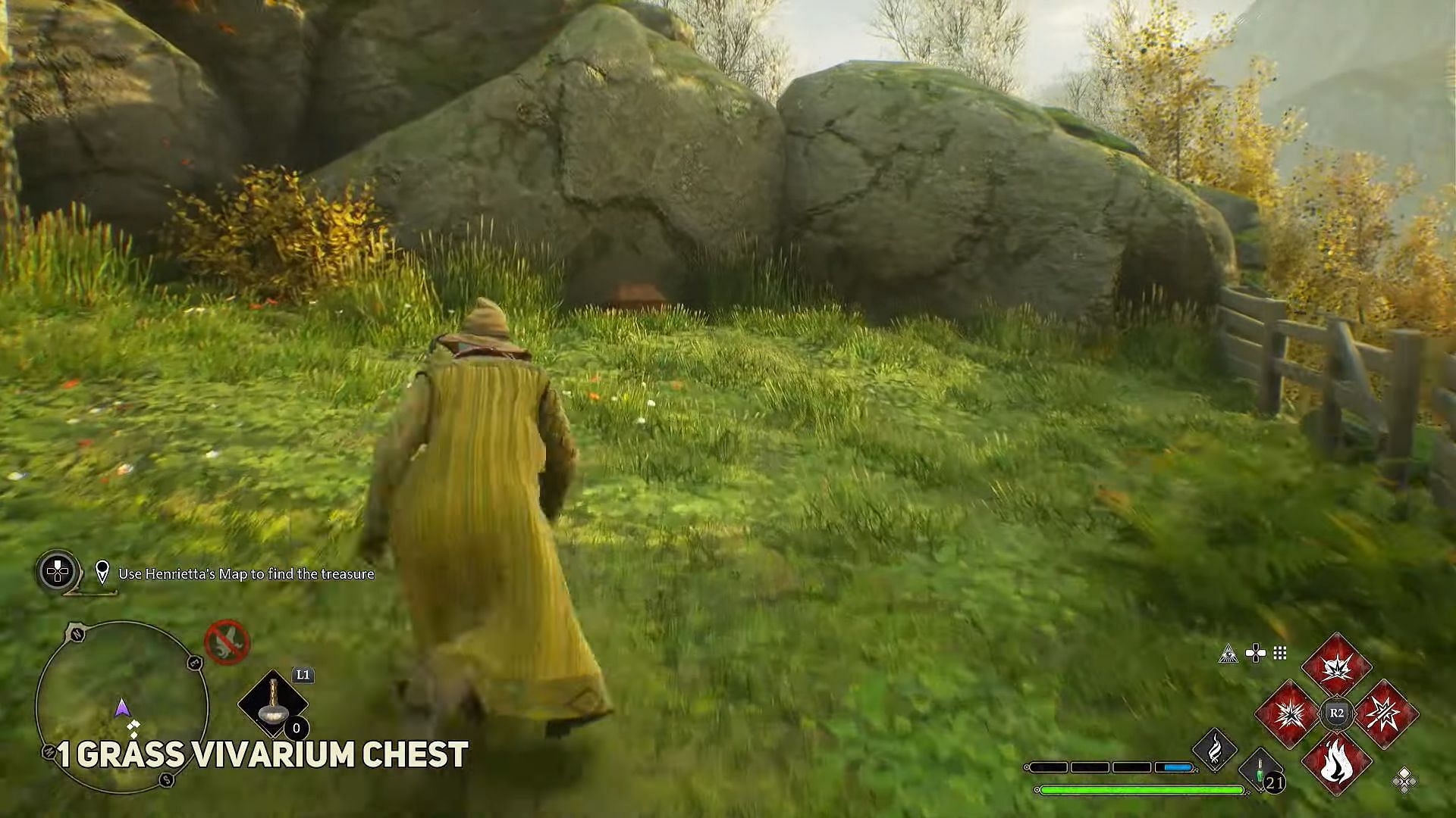 Location of the first chest in the Grass biome (Image via YouTube/@WoWQuest)