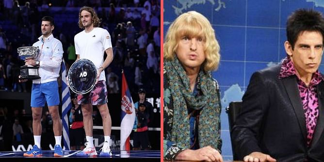 Novak Djokovic blown away by 'accurate' meme comparing him and Stefanos Tsitsipas to Ben Stiller and Owen Wilson from 'Zoolander' movie