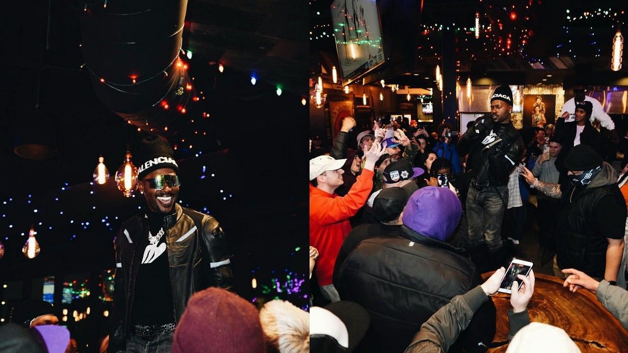 Antonio Brown performed at a bar in Utah during the NBA