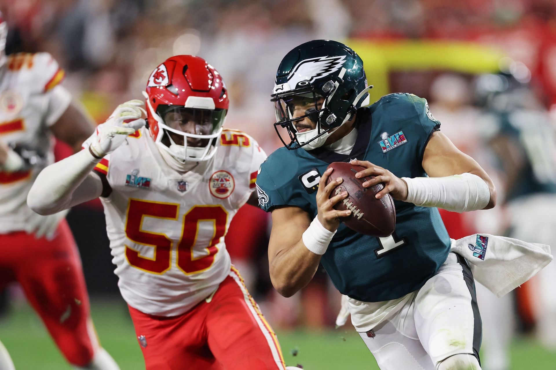 Jalen Hurts: Super Bowl LVII - Kansas City Chiefs v Philadelphia Eagles