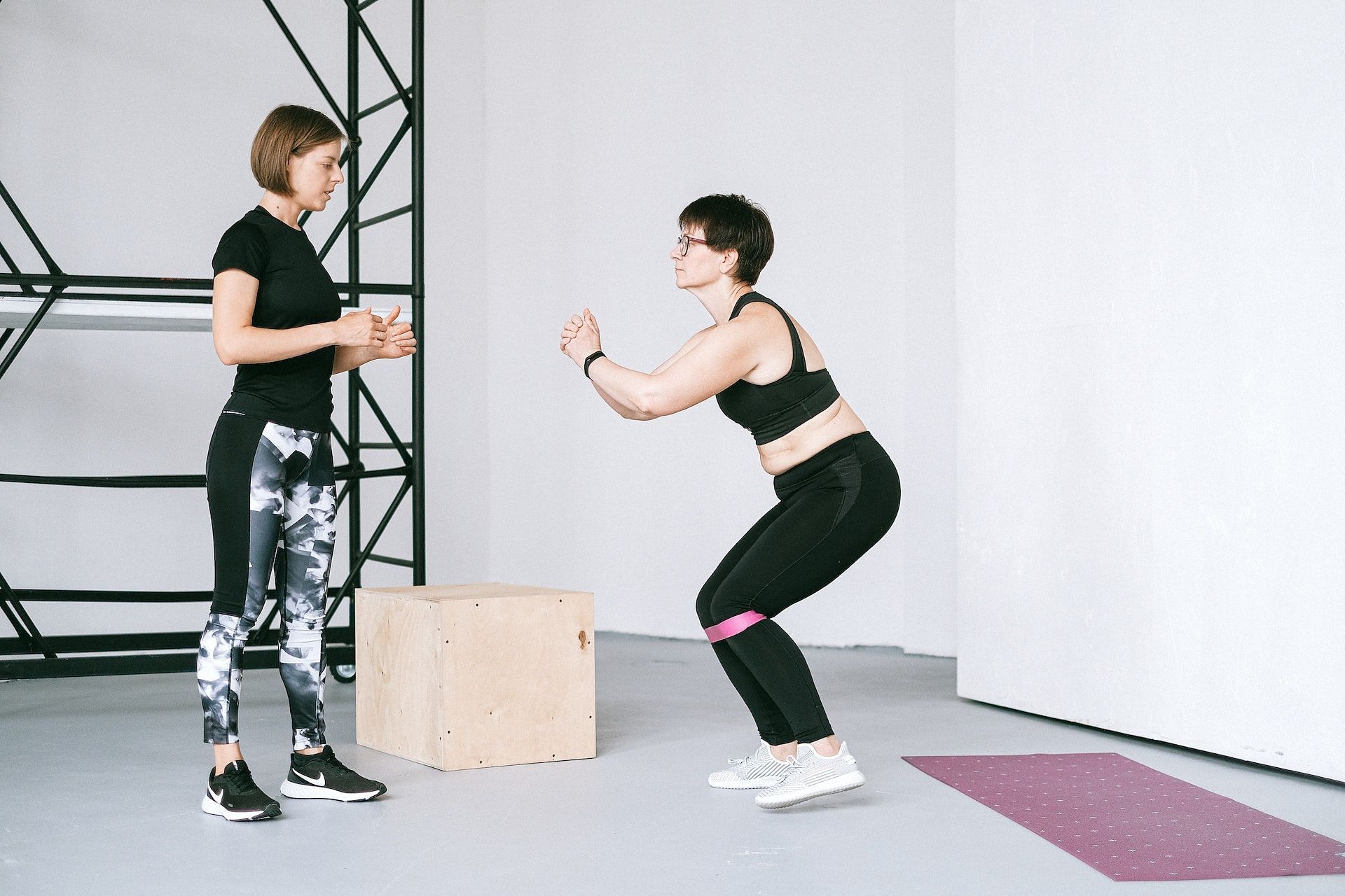 Squats are suitable for older adults. (Photo via Pexels/Anna Shvets)