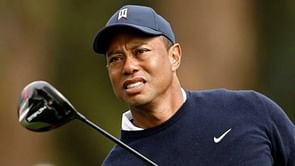 Tiger Woods hits perhaps one of the most unexpected golf shots of his career