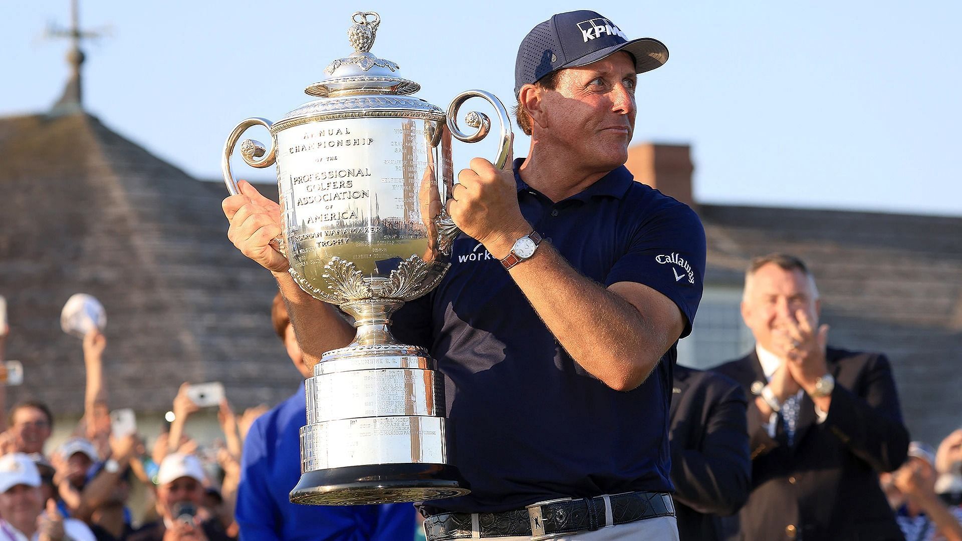 Phil Mickelson with 2021 PGA Championship title