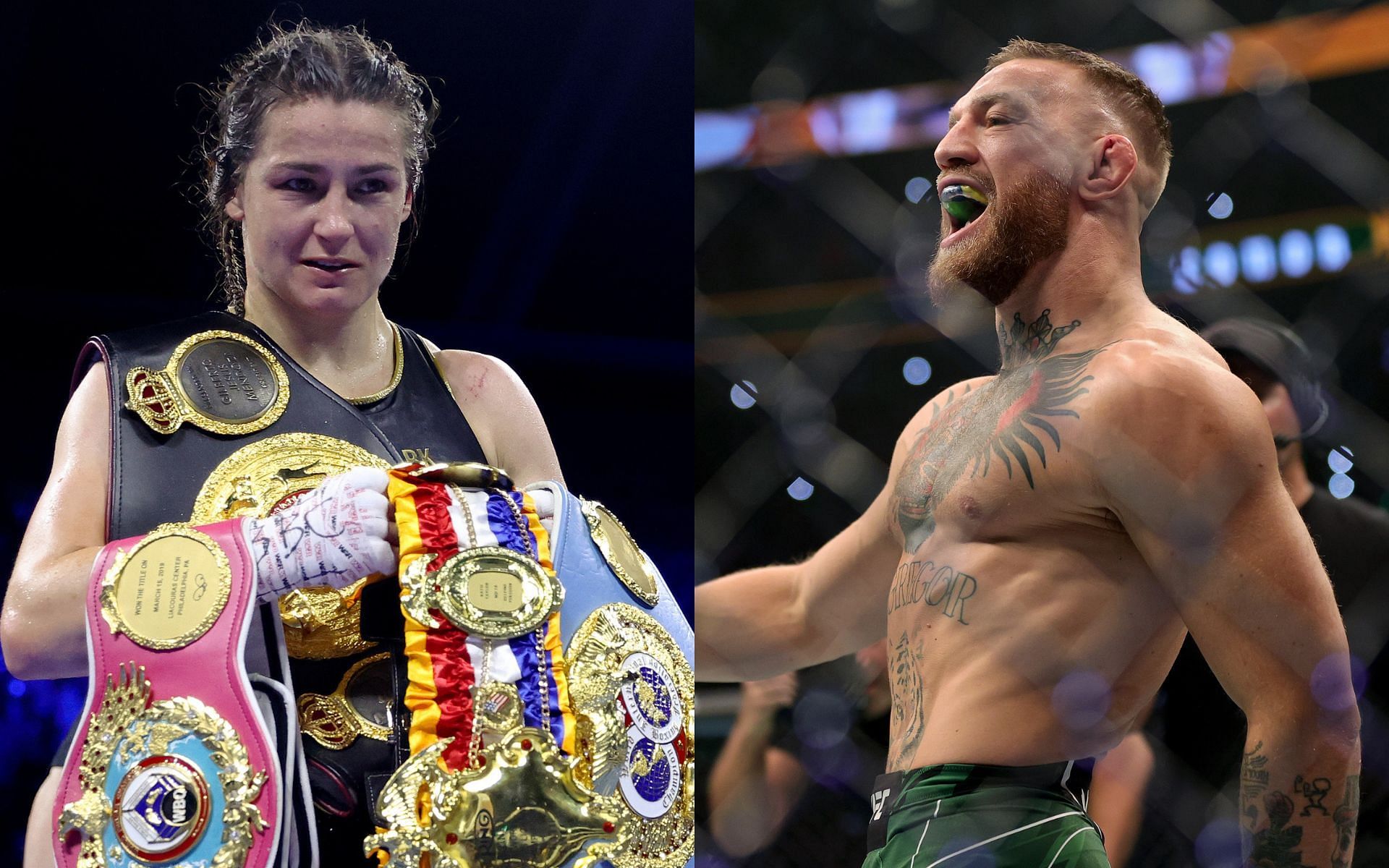 Katie Taylor (right) Conor McGregor (left)