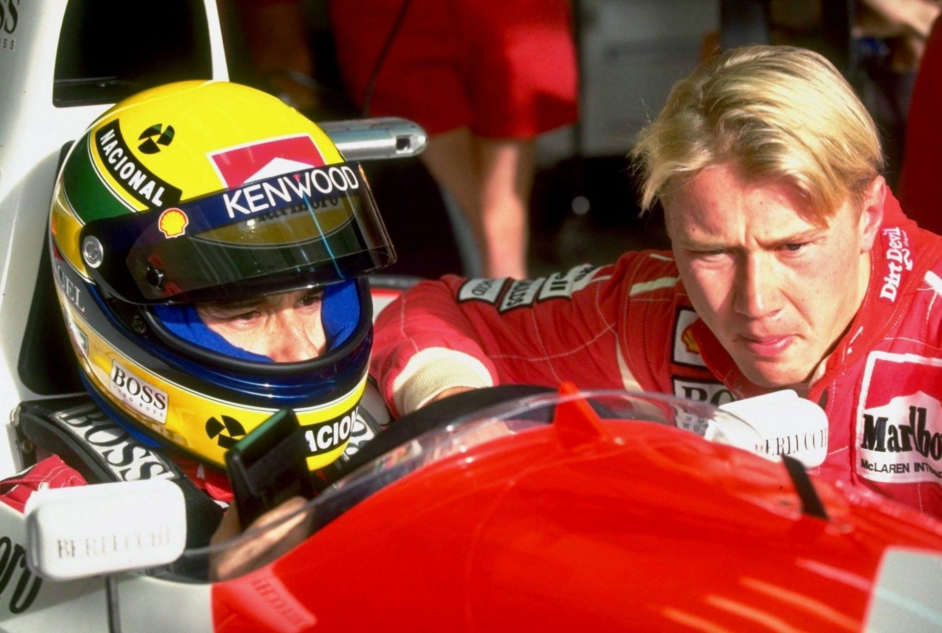 Mika Hakkinen and Ayrton Senna at McLaren. Picture taken from @Adelaide_GP on Twitter. 