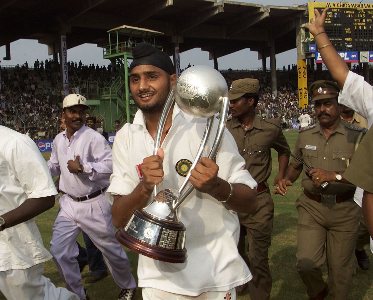 Harbhajan Singh took 32 wickets against Australia in three matches in 2001.