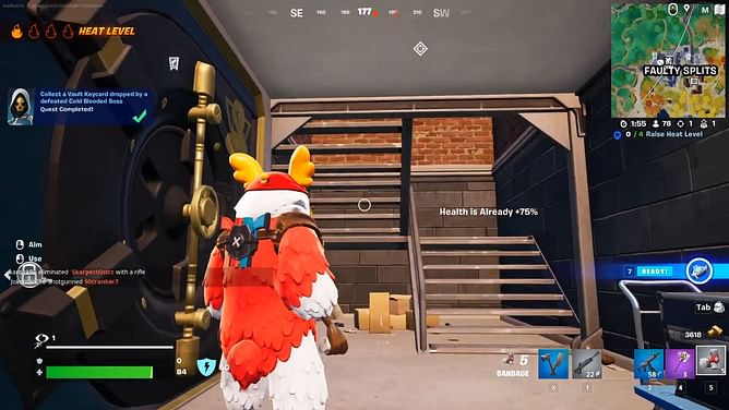 Fortnite: How to collect a Vault Keycard dropped by a defeated Cold Blooded Boss