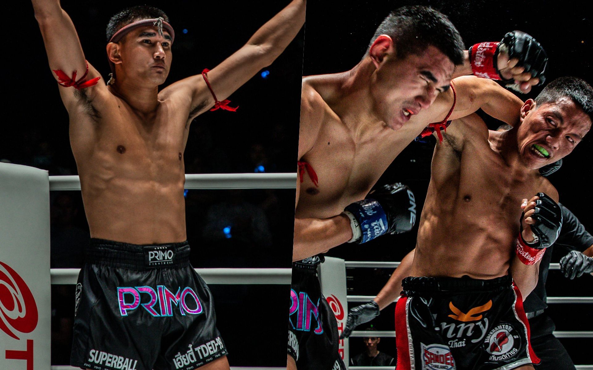 Superball Tded99 (L) and Kongklai Annymuaythai put on a show at ONE Friday Fights 5. | Photo by ONE Championship