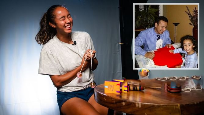 "It's called versatility" - Leylah Fernandez delights fans with childhood pictures exhibiting her extreme emotions with father Jorge