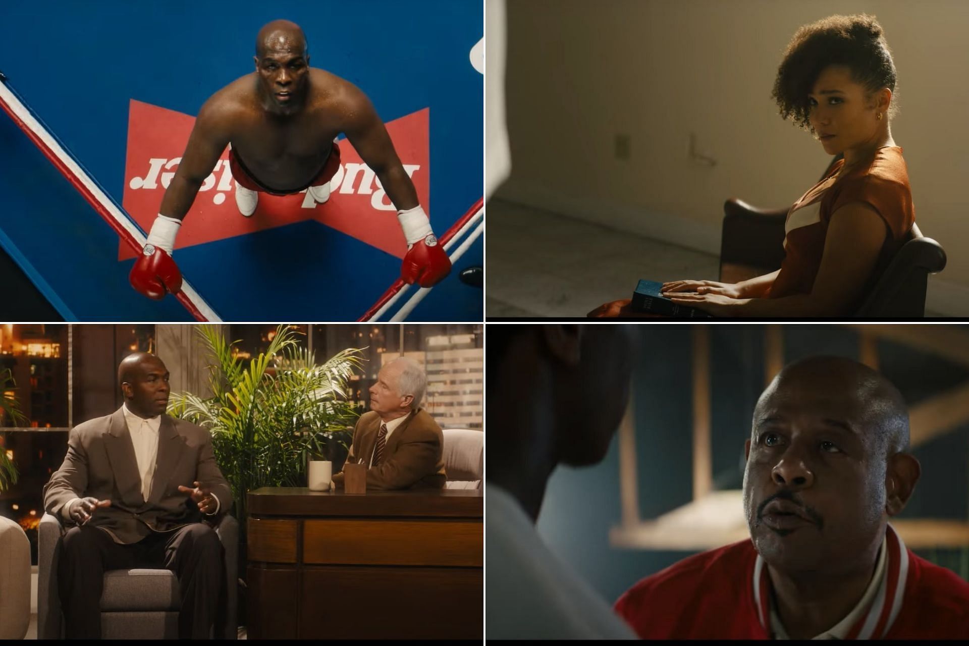 Big George Foreman stars Khris Davis in the titular character. (Photo via YouTube/Sony Pictures Entertainment/Sportskeeda)
