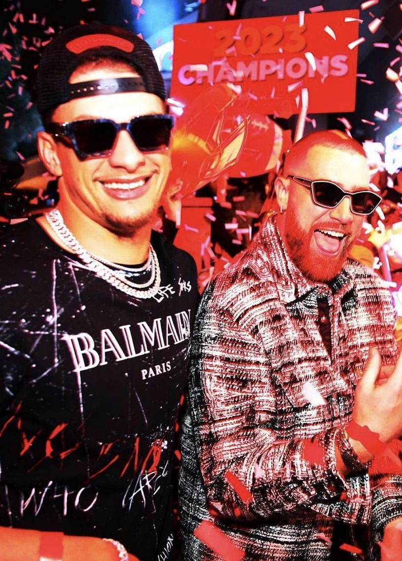 The Chiefs duo partying up in Vegas. Source: @xslasvegas and @wynnlasvegas (IG)