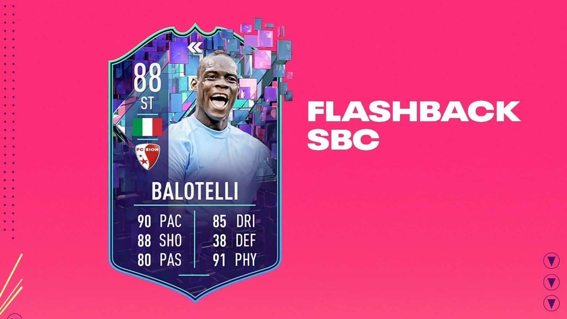 FIFA 23 players can earn an interesting card by completing the Mario Balotelli Flashback SBC (Image via EA Sports)
