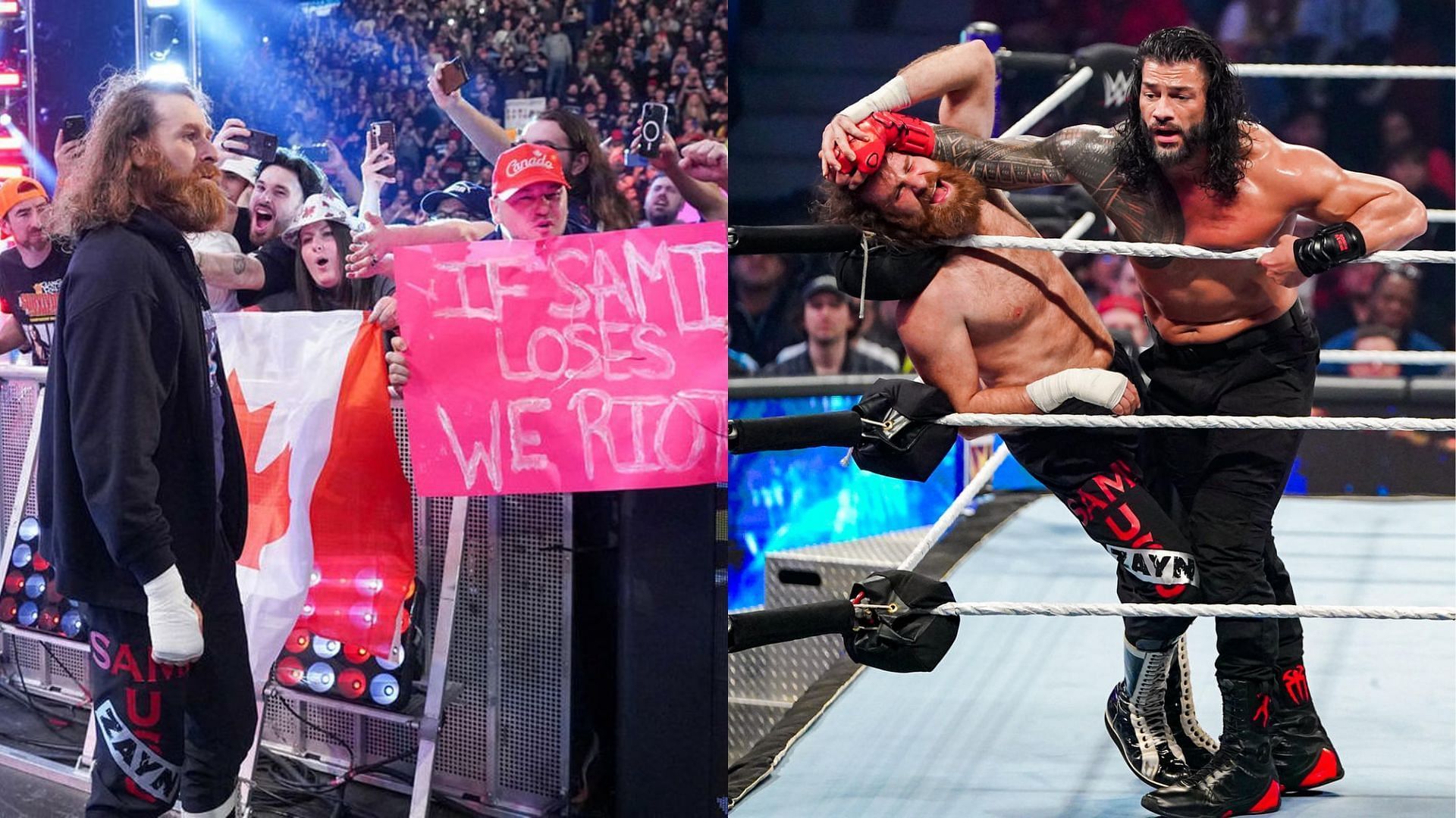 Sami Zayn was unable to defeat Roman Reigns at Elimination Chamber