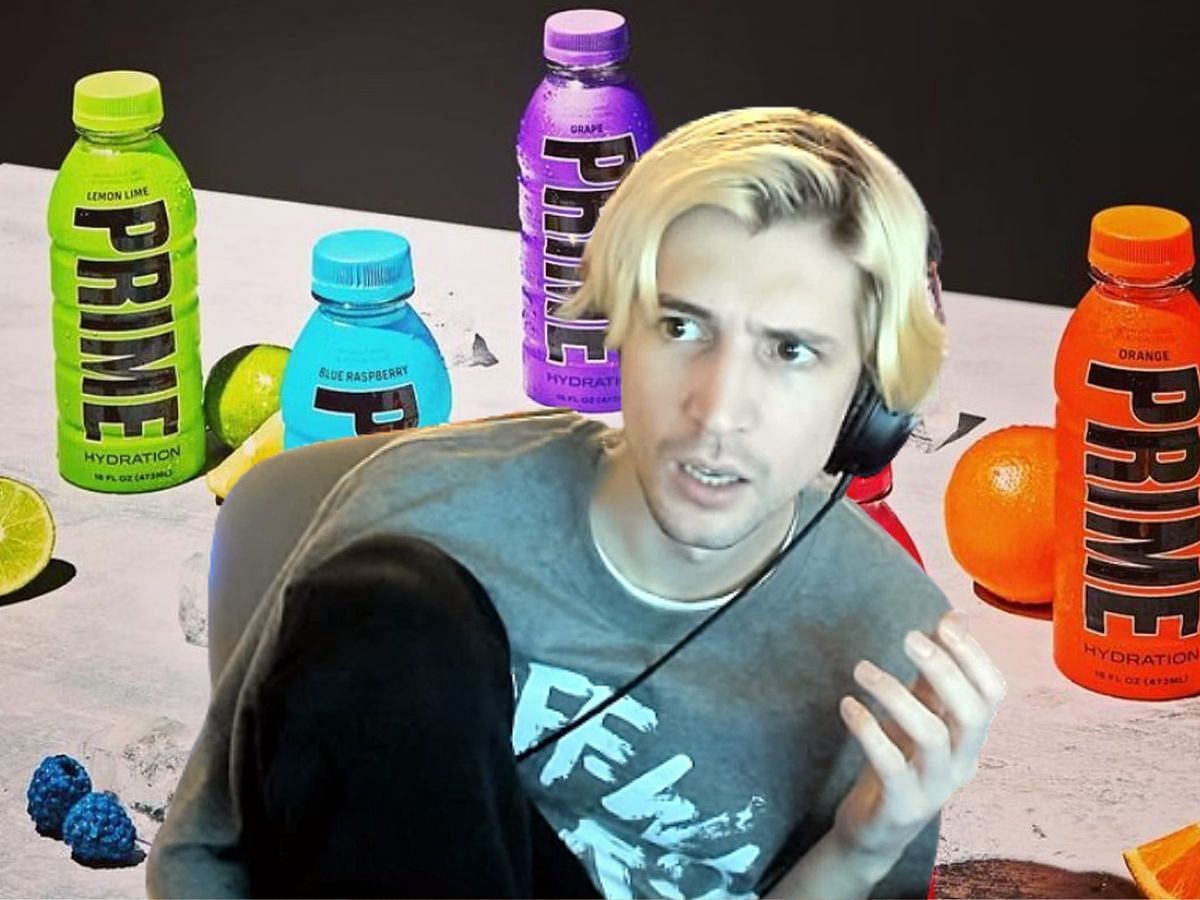 xQc gives his take on Prime Energy drinks (Image via Sportskeeda)