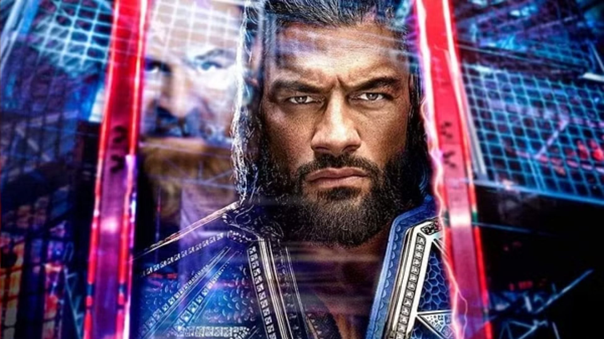 WWE Elimination Chamber poster featuring Roman Reigns and Sami Zayn