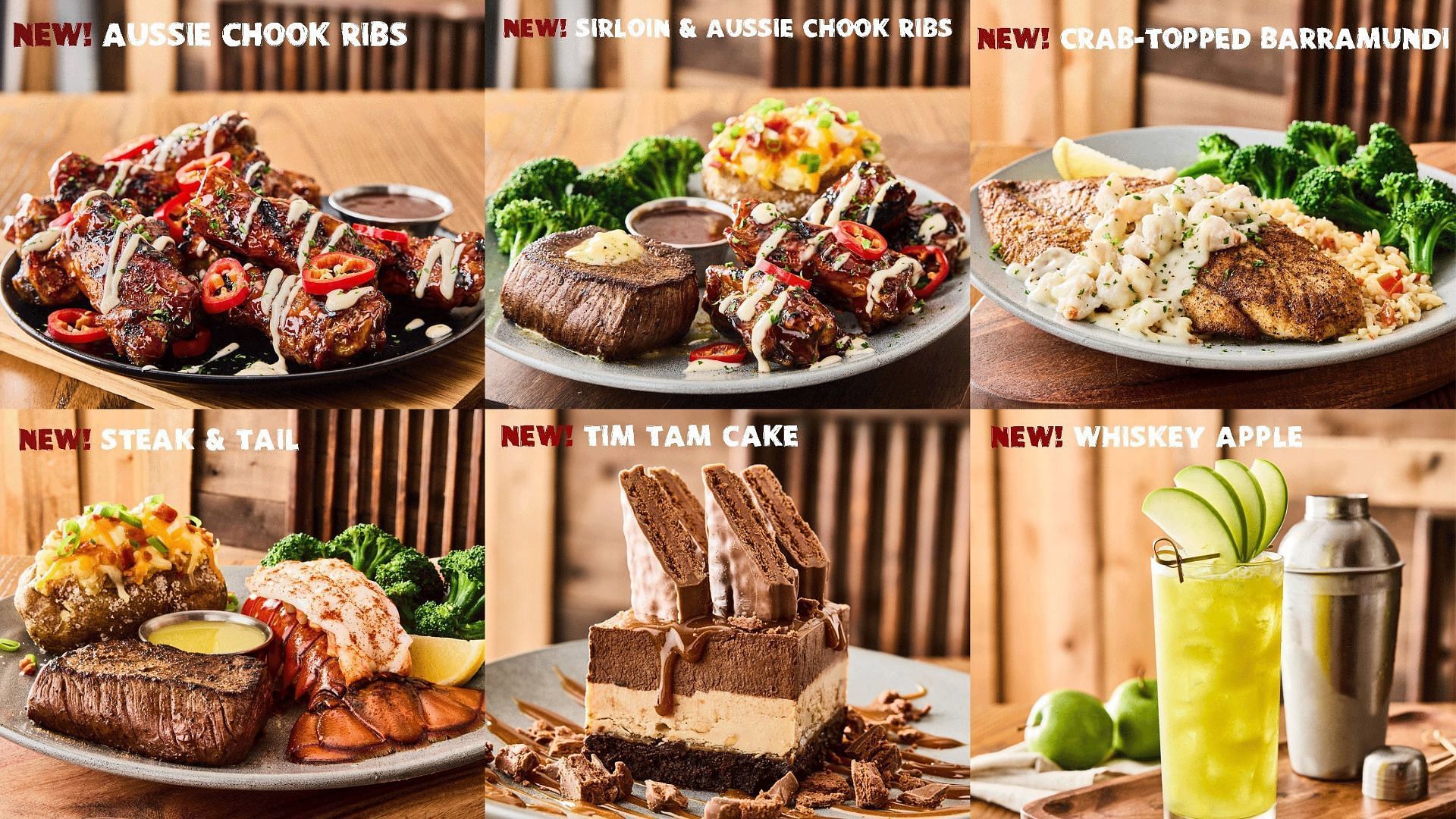The limited-time Aussie style menu (Image via Outback Steakhouse)