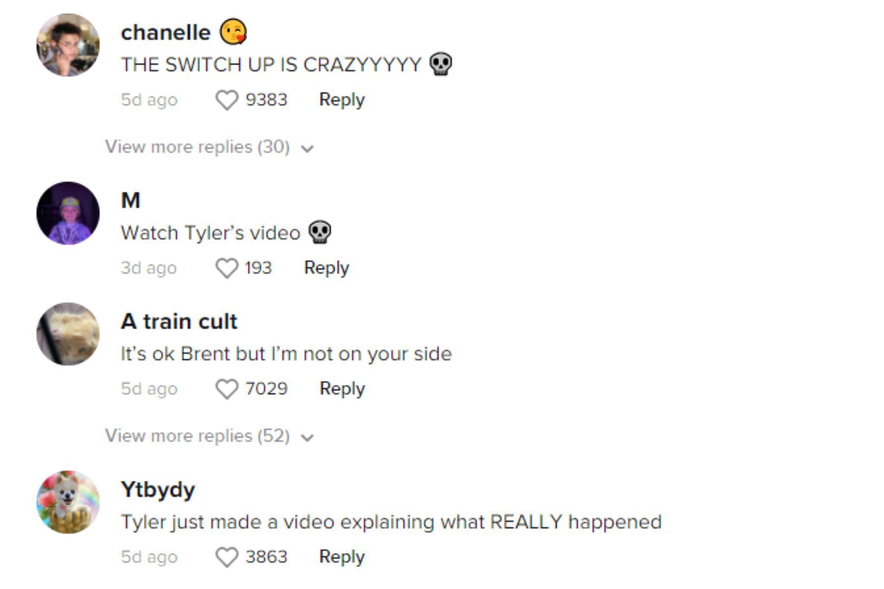 People criticized Brent (Image via TikTok)