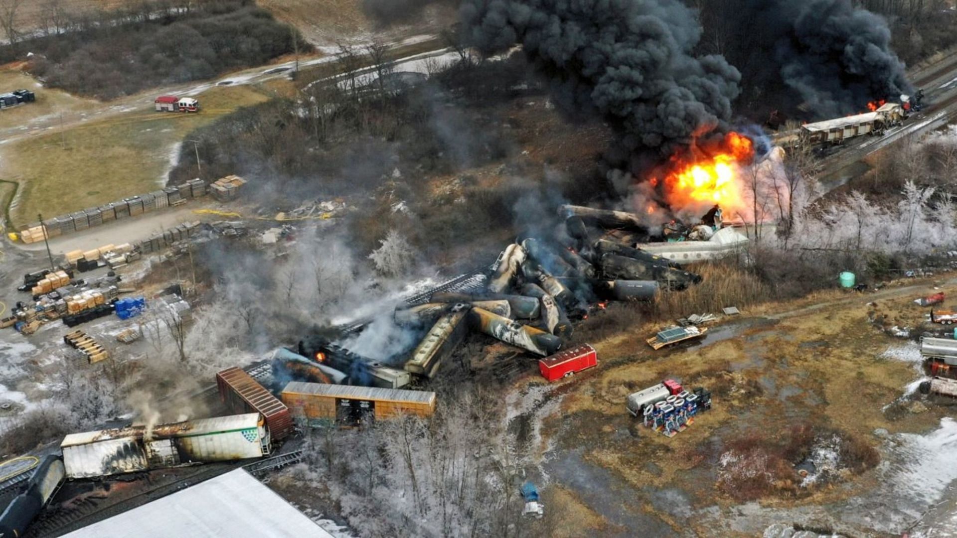 List of chemicals released from East Palestine, Ohio train wreck explored (Image via AP)