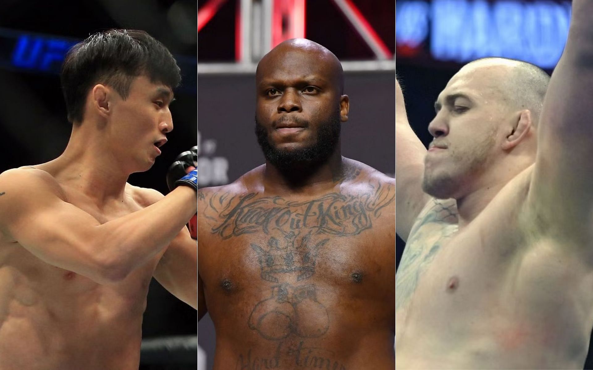 Doo Ho Choi (left), Derrick Lewis (centre), Sergei Spivac (right)