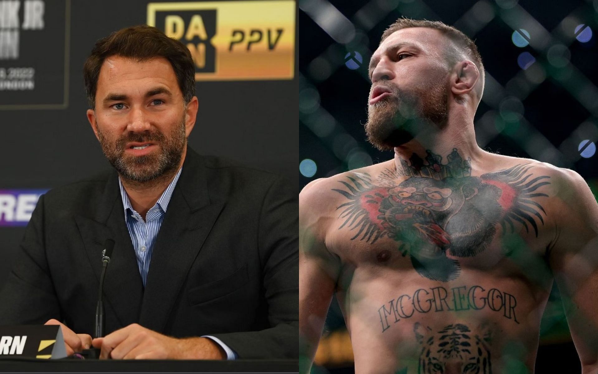(L-R) Eddie Hearn and Conor McGregor (Image Credits: Getty Images)