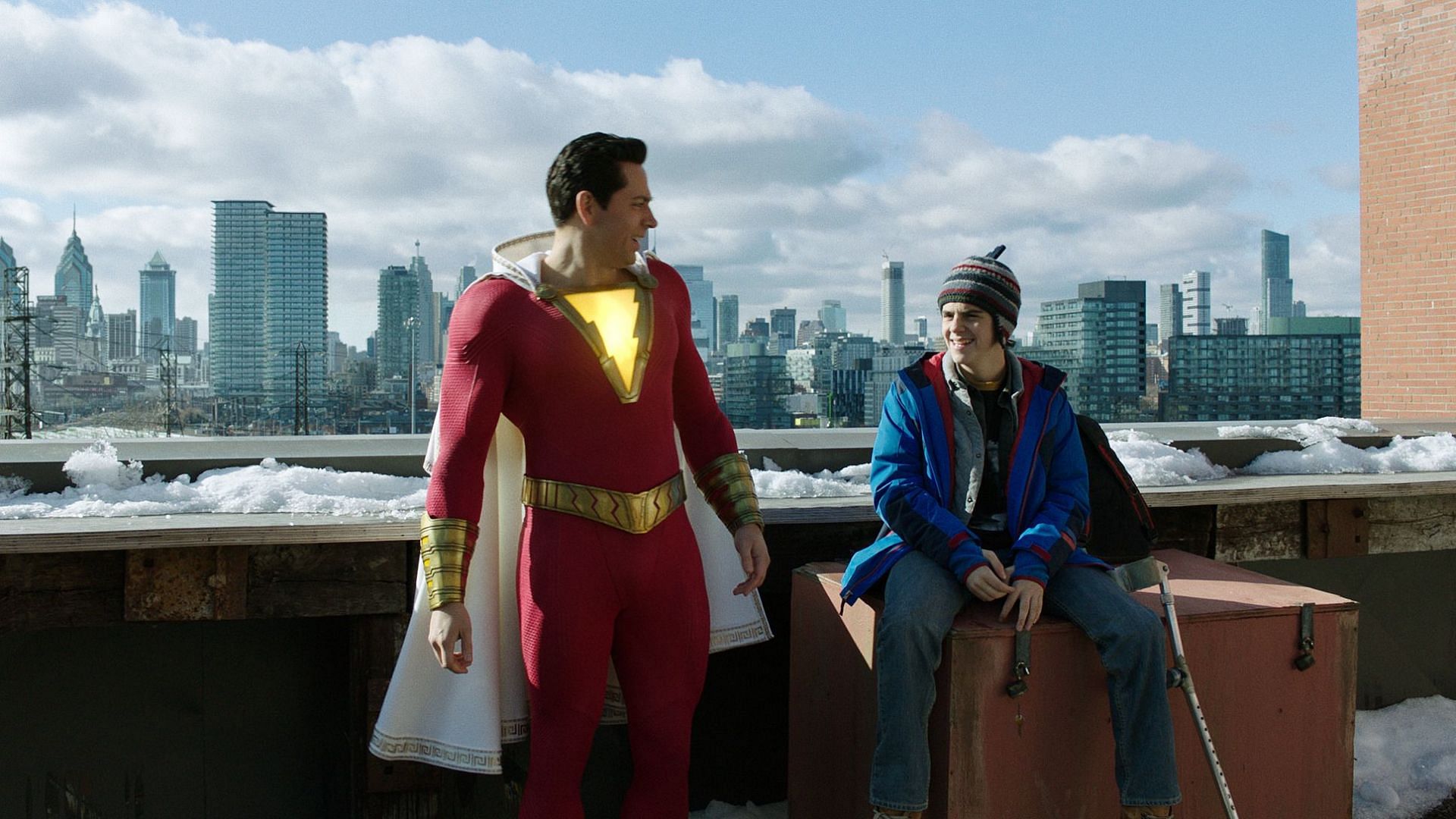 The fate of Zachary Levi&#039;s Shazam! character in the DC Universe hangs in the balance with the release of Fury of the Gods (Image via Warner Bros)
