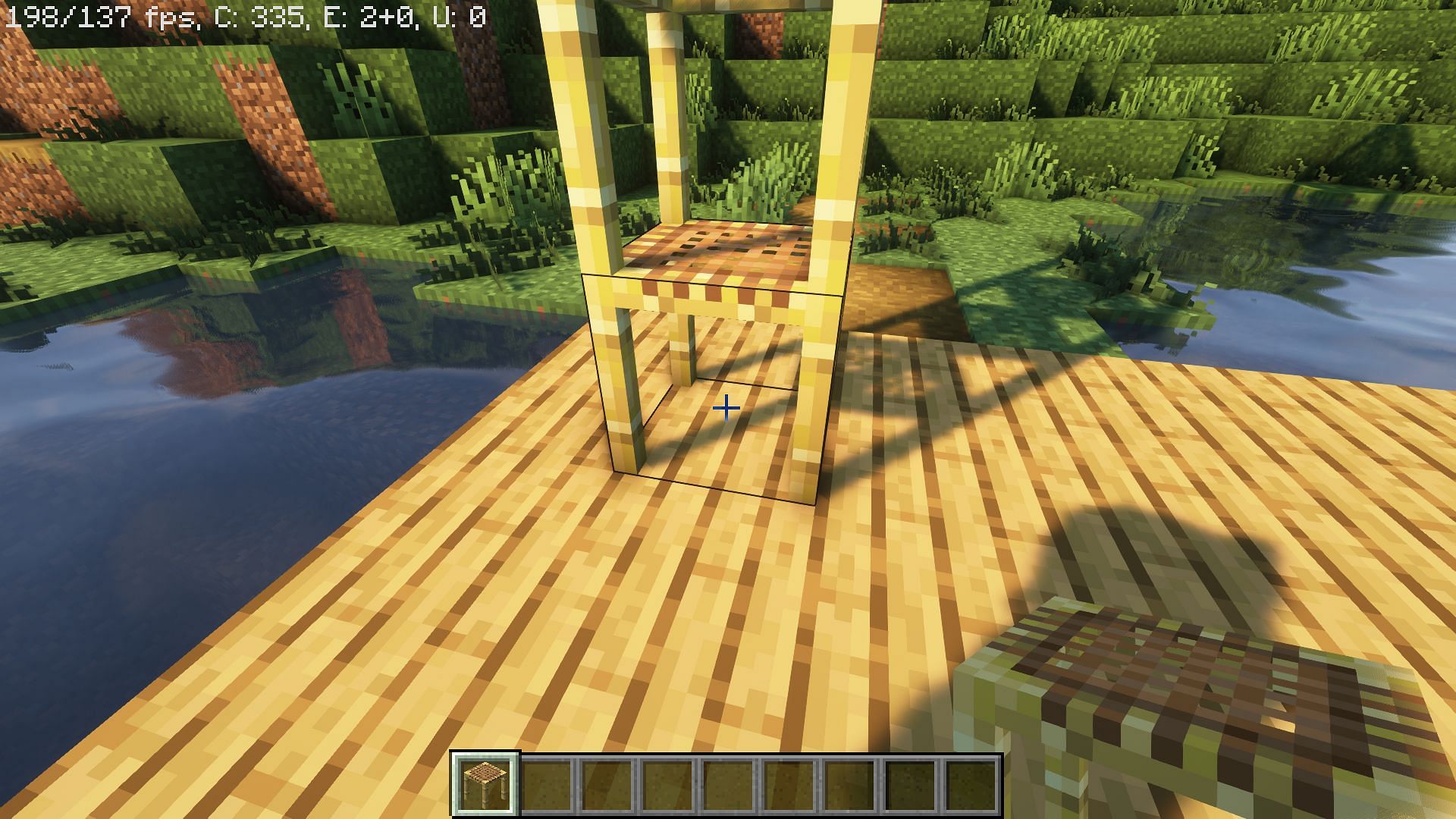 Placing scaffoldings in the game (Image via Mojang)