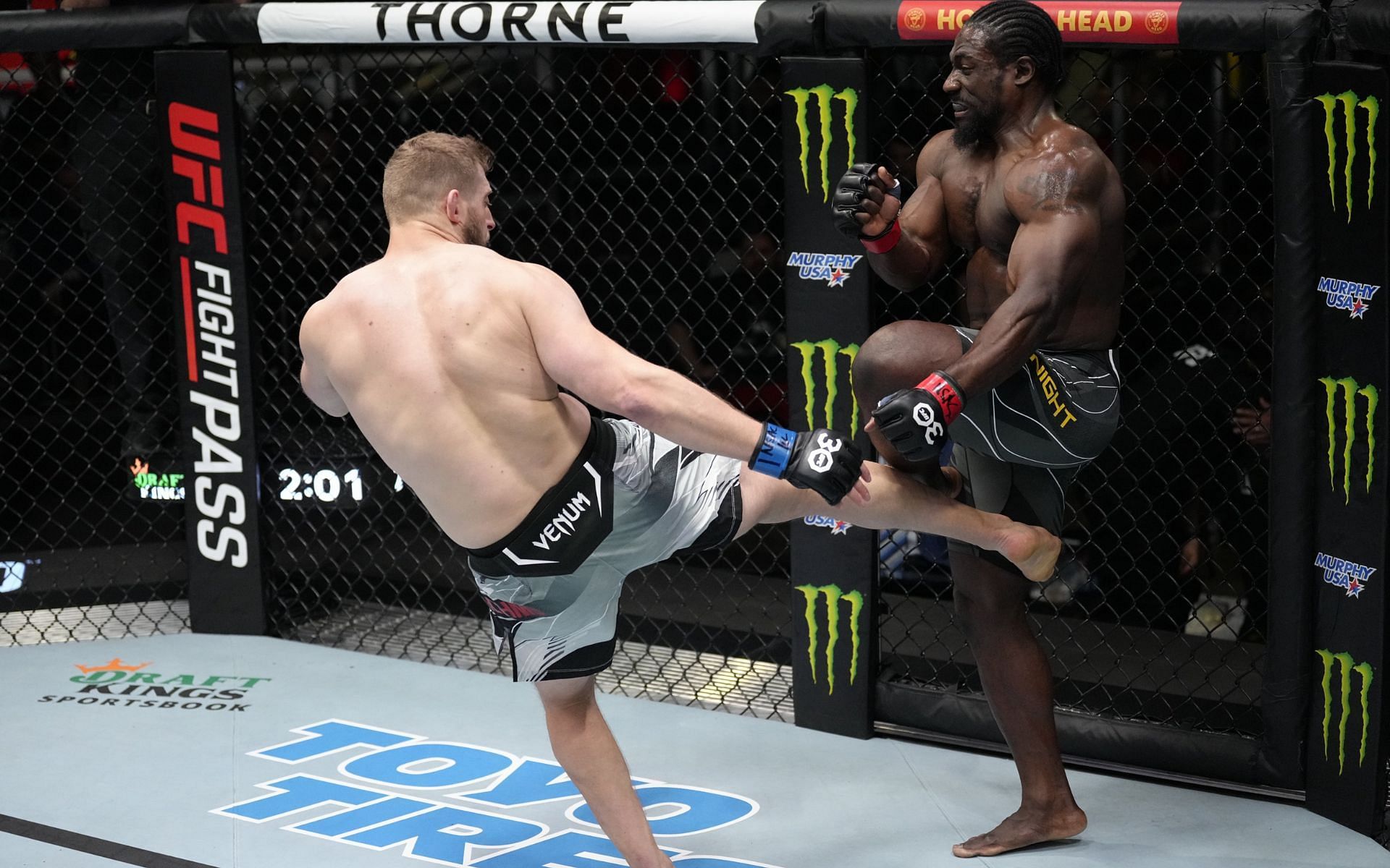 William Knight vs. Marcin Prachnio [Image courtesy: @UFC on Twitter]