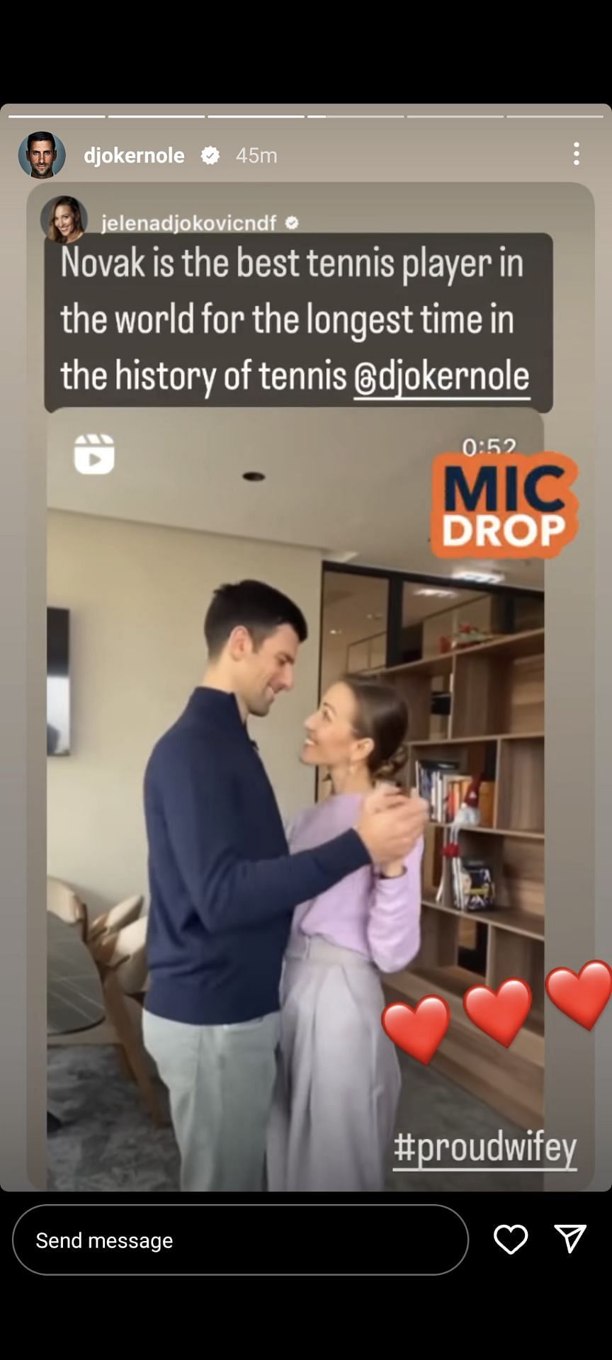 The couple on Instagram