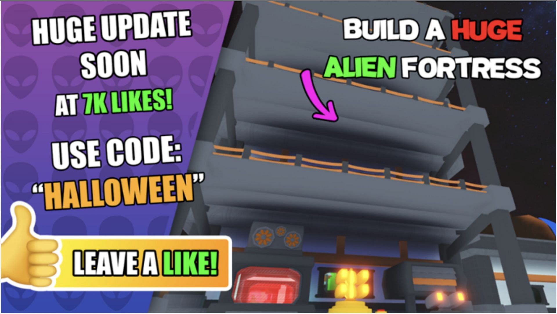 Roblox Alien Tycoon codes in February 2023. (Image via Roblox)