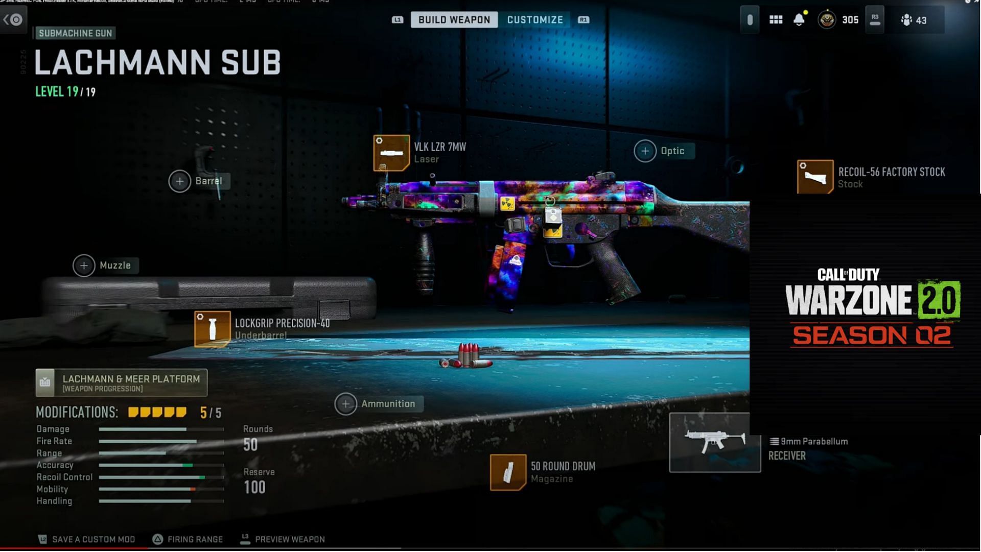 Lachmann Sub Loadout in Warzone 2 (Image via Activision and YouTube/IceManIsaac)