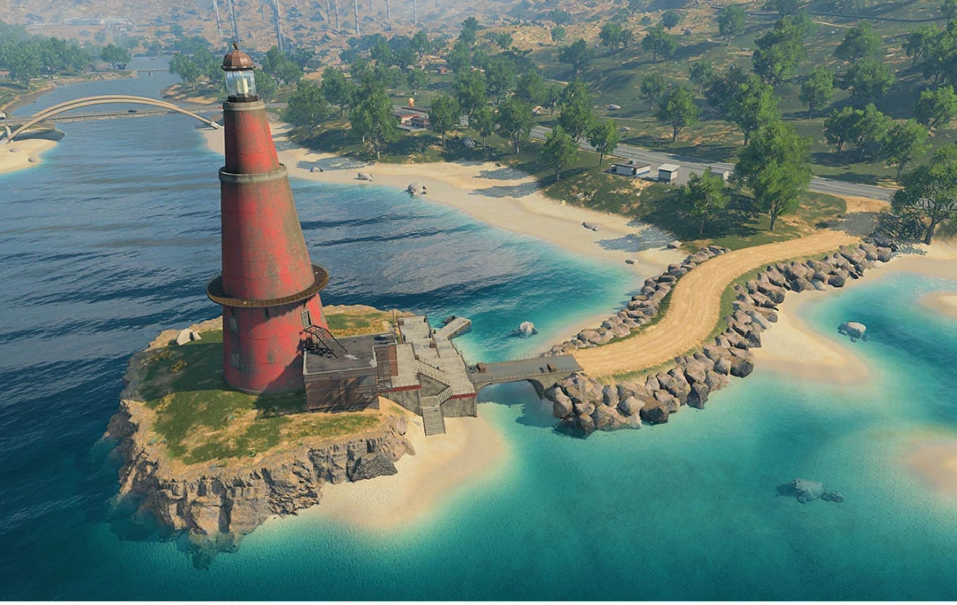 The Lighthouse is a moderately popular landing spot (Image via Activision)