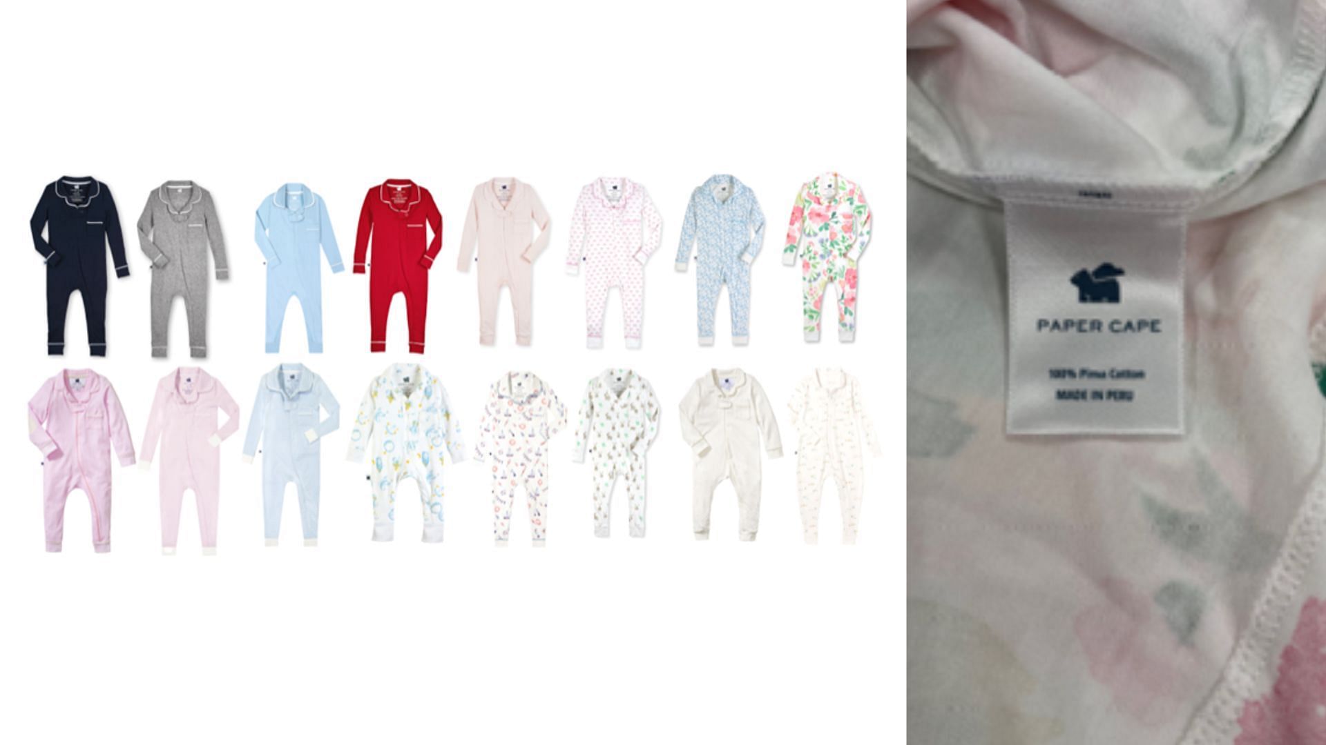 the recalled Children&#039;s Pajamas were sold in a wide range of prints and colors (Image via CPSC)