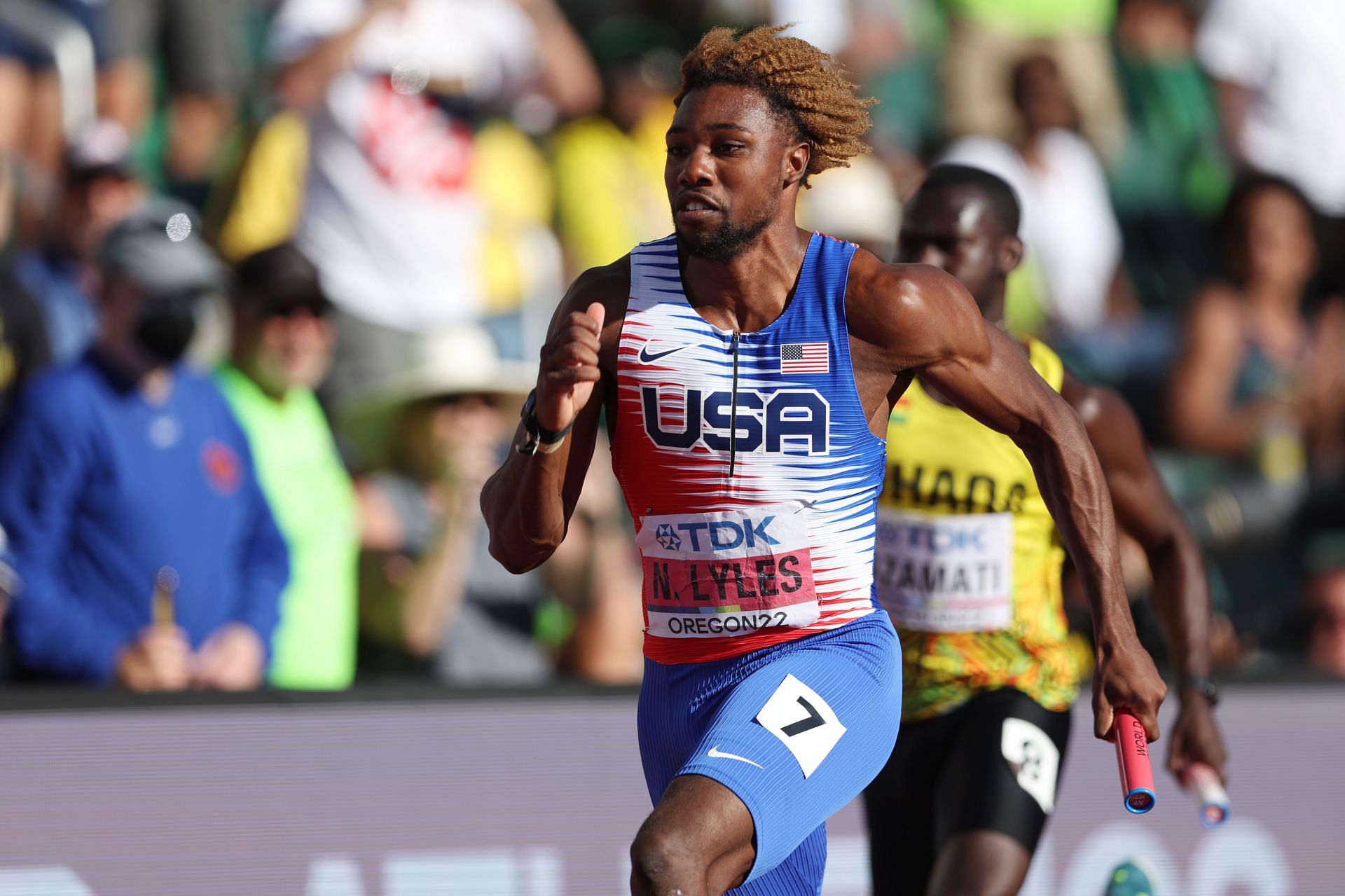 Noah Lyles at the World Athletics Championships Oregon22 - Day Eight