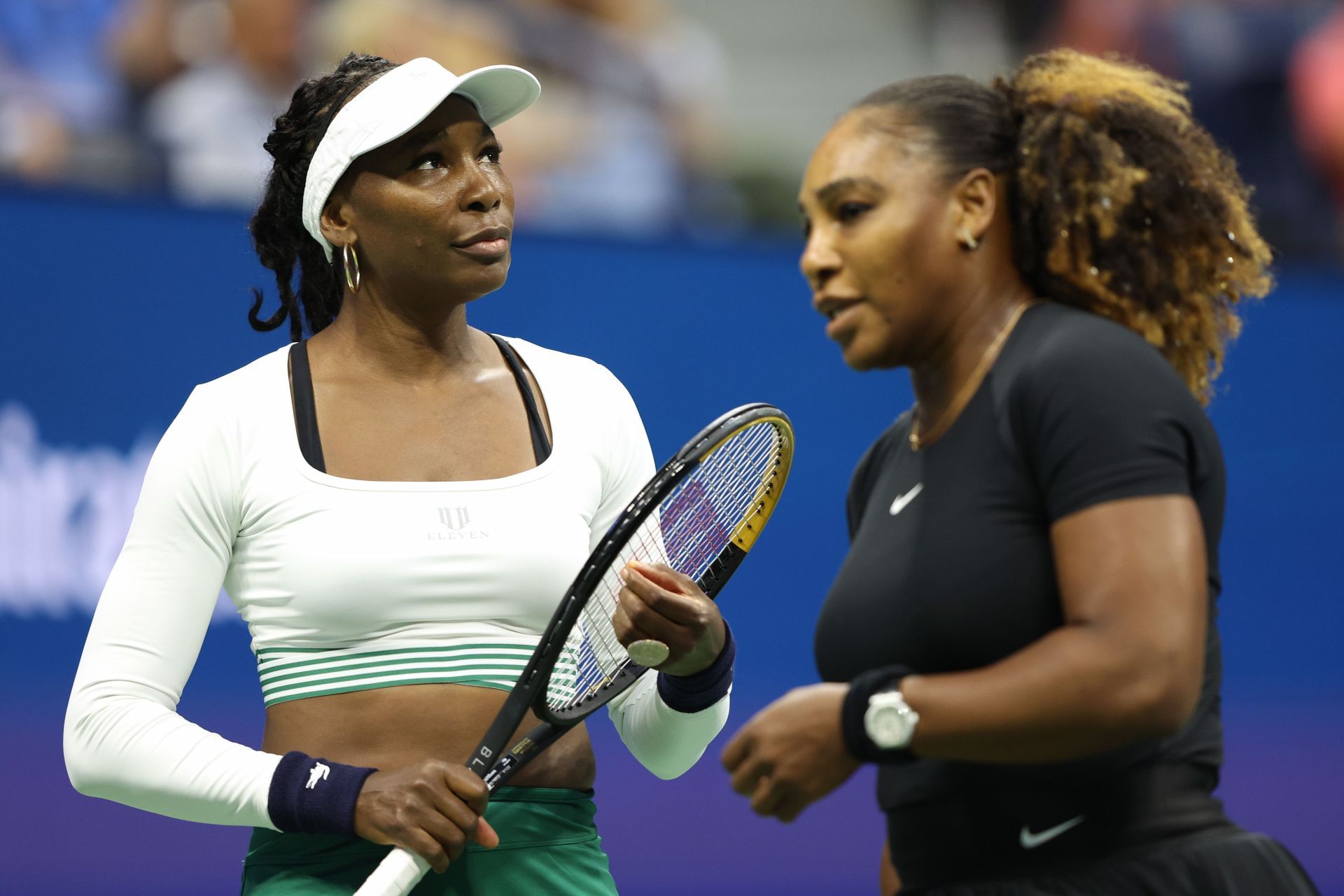 Venus and Serena Williams at the 2022 US Open.