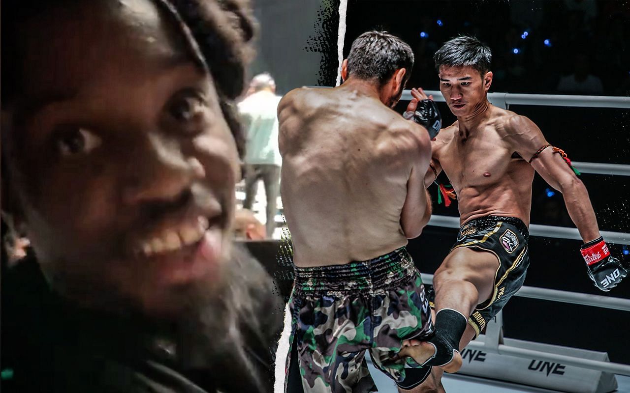 Rap star Denzel Curry (L) / Tawanchai PK.Saenchai (R) -- Photo by ONE Championship