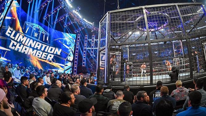 WATCH: Former champion creates insane spot before suffering an injury in Men's Elimination Chamber match