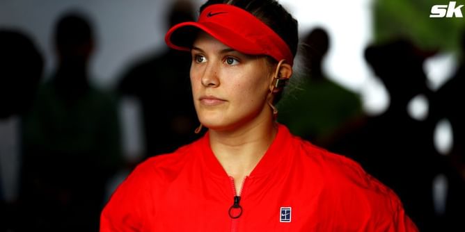 Eugenie Bouchard unboxes her latest New Balance sneakers in collaboration with Bricks & Wood