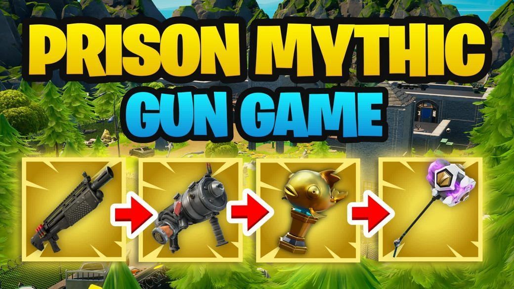 Prison Mythic Gun Game is a fun Creative map (Image via Fortnite Creative HQ)