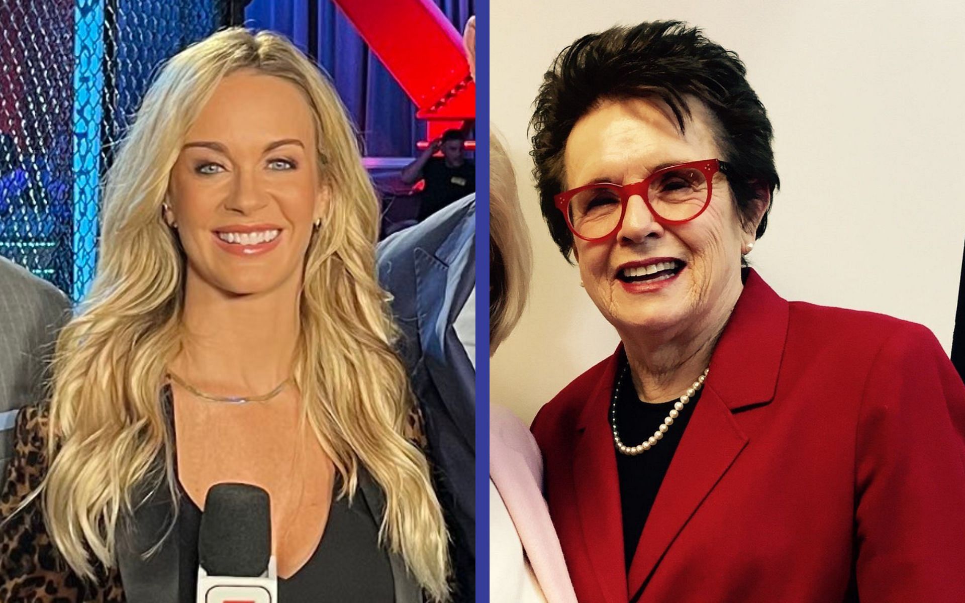 Laura Sanko [Left], Billy Jean King [Right] [Images courtesy: @laura_sanko and @BillieJeanKing