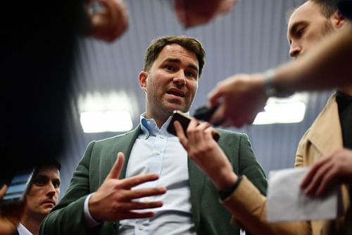 Eddie Hearn at Anthony Joshua Media Workout