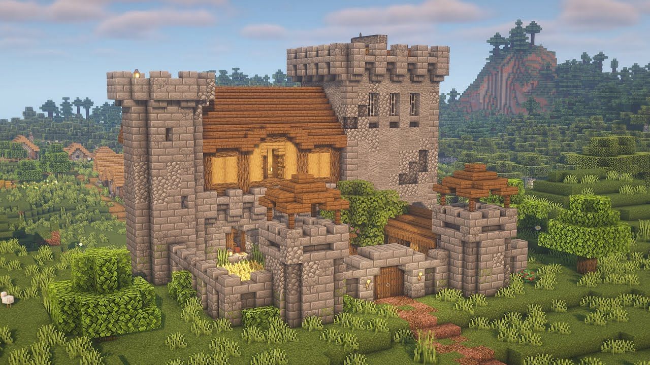 minecraft medieval castle house