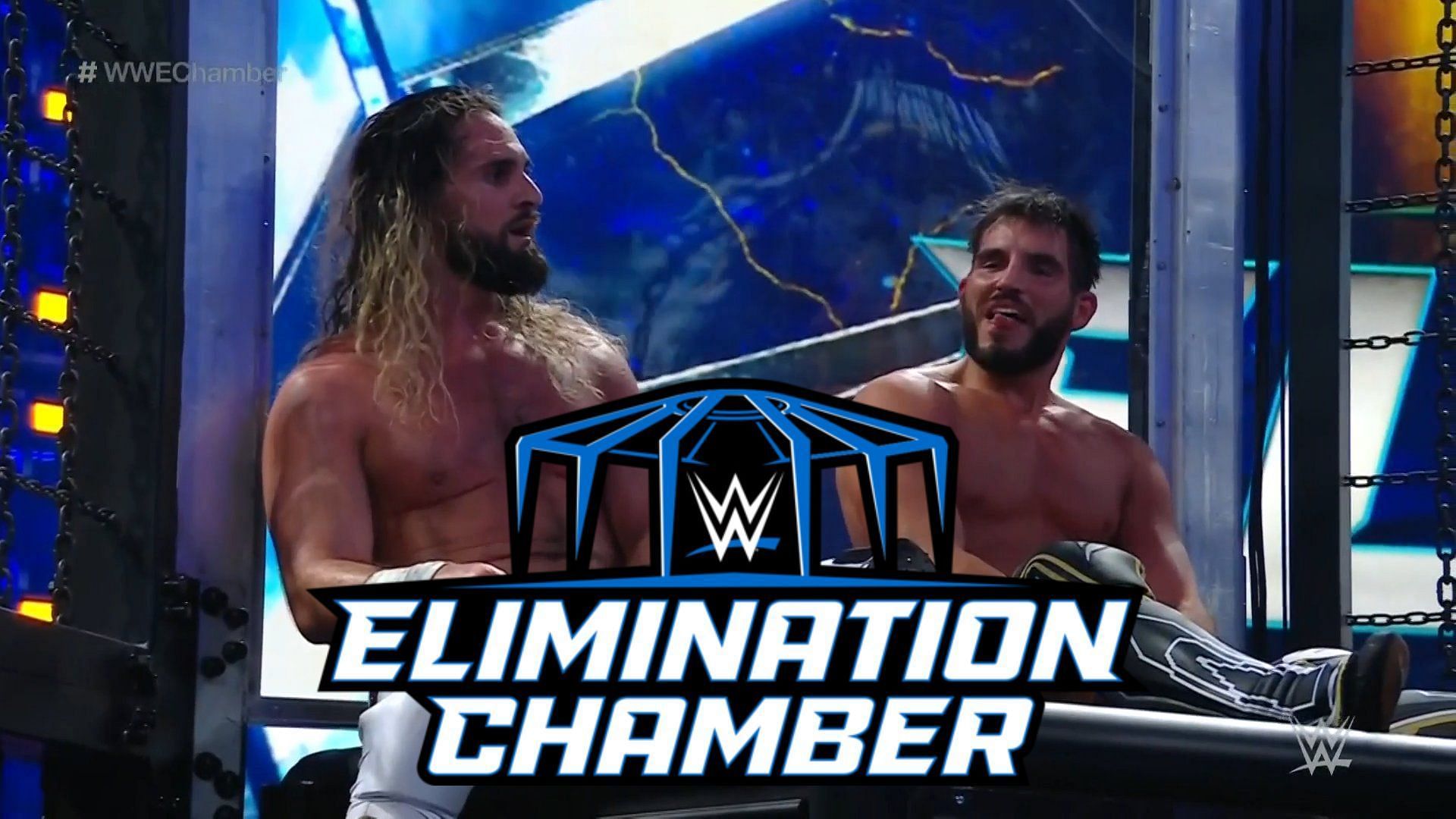Scene from the United States Championship Elimination Chamber match.