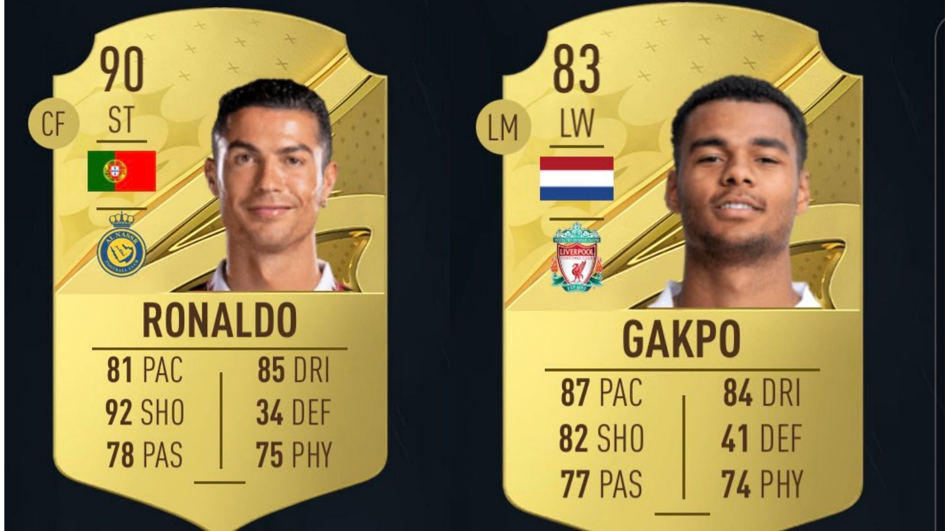 The two cards have been updated with the latest teams (Images via Twitter/FUT sheriff)