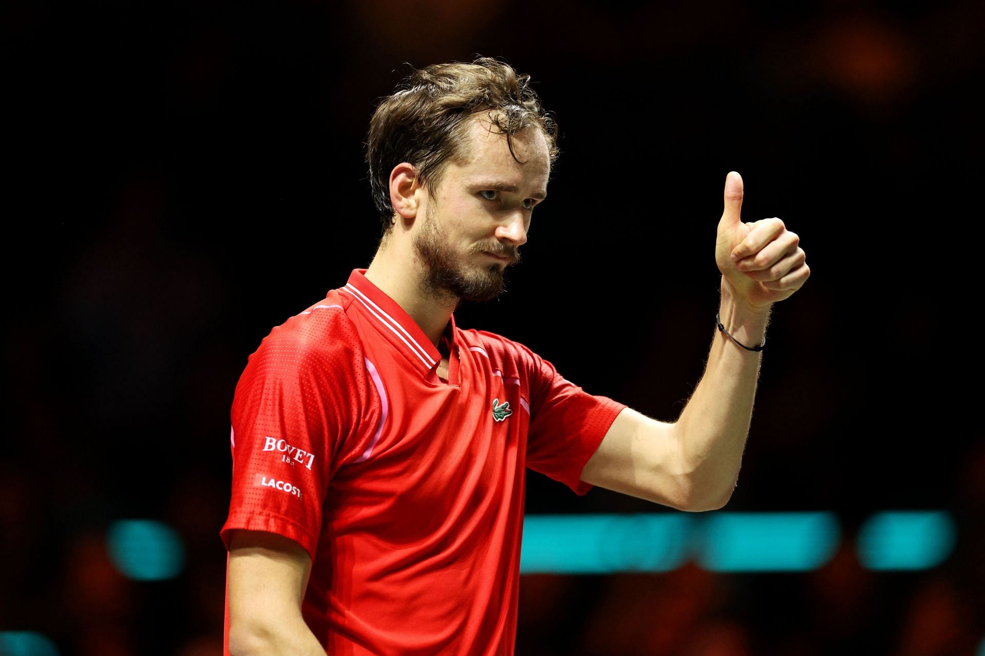 Daniil Medvedev pictured at the 50th ABN AMRO Open 2023 - Day 7.